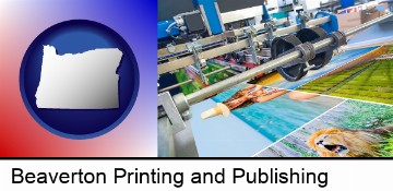 a press run on an offset printer in Beaverton, OR