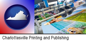 Charlottesville, Virginia - a press run on an offset printer