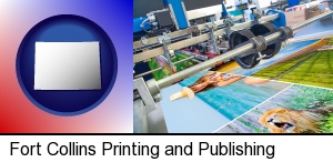 Fort Collins, Colorado - a press run on an offset printer