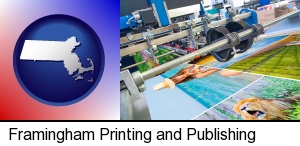 Framingham, Massachusetts - a press run on an offset printer