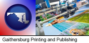 Gaithersburg, Maryland - a press run on an offset printer