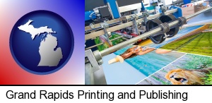 Grand Rapids, Michigan - a press run on an offset printer