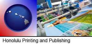 Honolulu, Hawaii - a press run on an offset printer