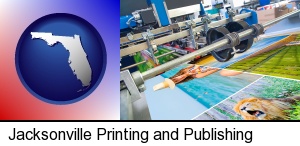 Jacksonville, Florida - a press run on an offset printer