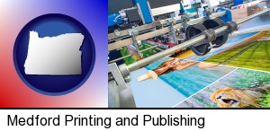 Medford, Oregon - a press run on an offset printer