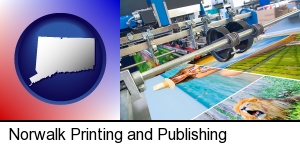 Norwalk, Connecticut - a press run on an offset printer