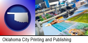 Oklahoma City, Oklahoma - a press run on an offset printer