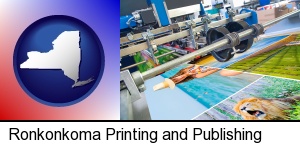 Ronkonkoma, New York - a press run on an offset printer