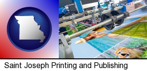 Saint Joseph, Missouri - a press run on an offset printer