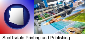 Scottsdale, Arizona - a press run on an offset printer