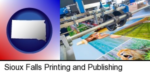 Sioux Falls, South Dakota - a press run on an offset printer