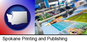 Spokane, Washington - a press run on an offset printer