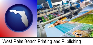 West Palm Beach, Florida - a press run on an offset printer