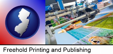 a press run on an offset printer in Freehold, NJ