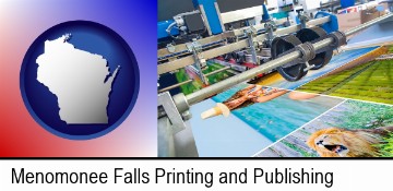 a press run on an offset printer in Menomonee Falls, WI