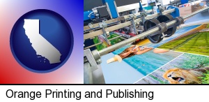 Orange, California - a press run on an offset printer
