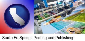 Santa Fe Springs, California - a press run on an offset printer